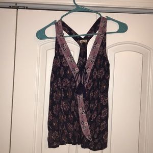 Floral purple tank